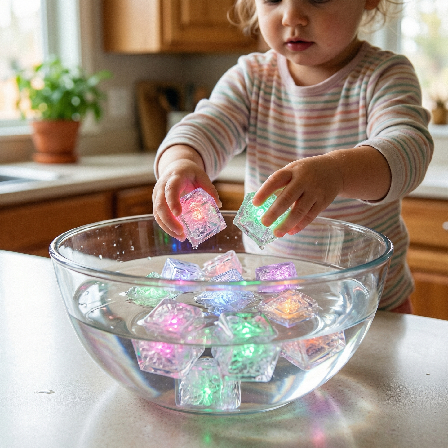 LED Bath Light Cubes 12 Pack - Water Activated