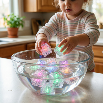 LED Bath Light Cubes 12 Pack - Water Activated