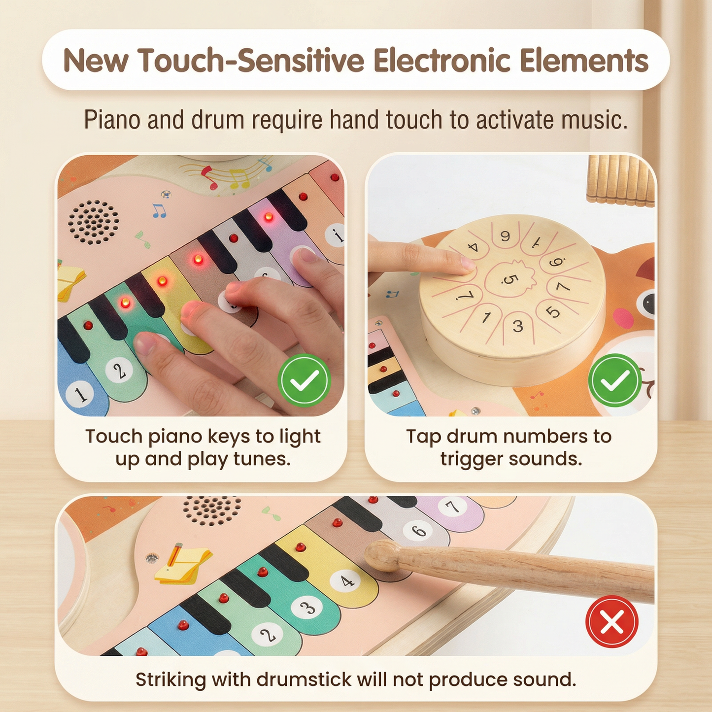 5 in 1 Montessori Musical Activity Table