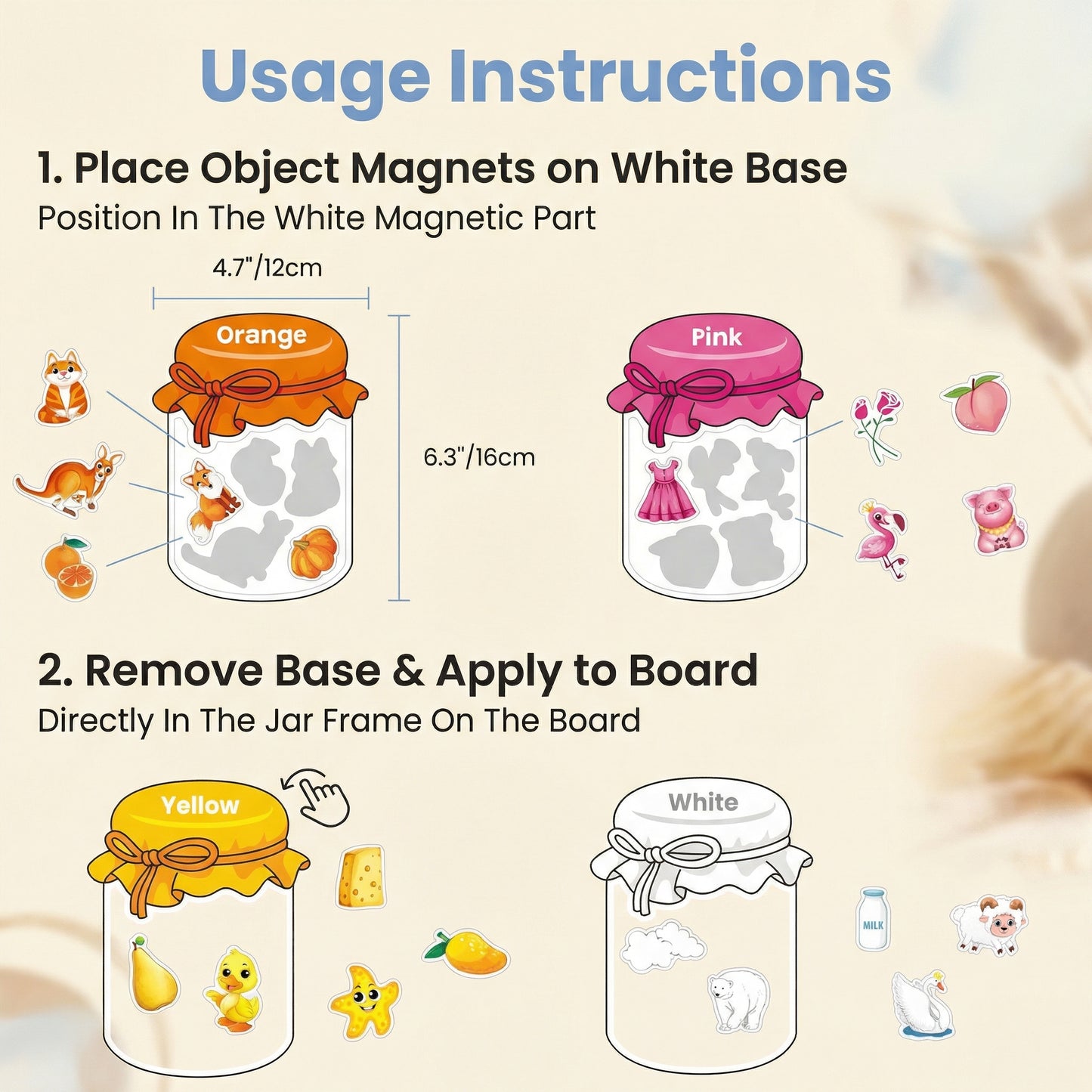 Magnetic Fridge Learning Magnets for Children