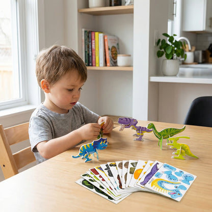 3D Cardboard Puzzle Set for Kids