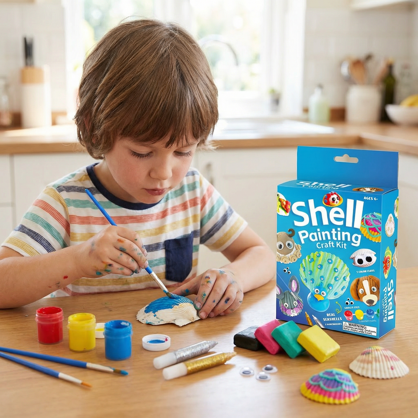 Sea Shell Painting Craft Kit for Kids