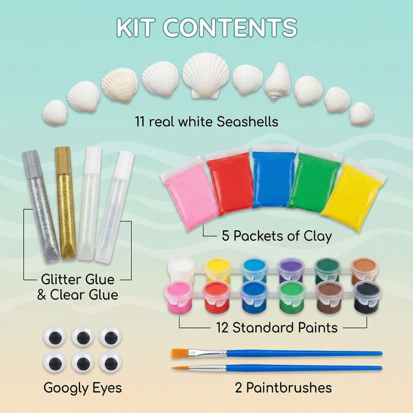 Sea Shell Painting Craft Kit for Kids