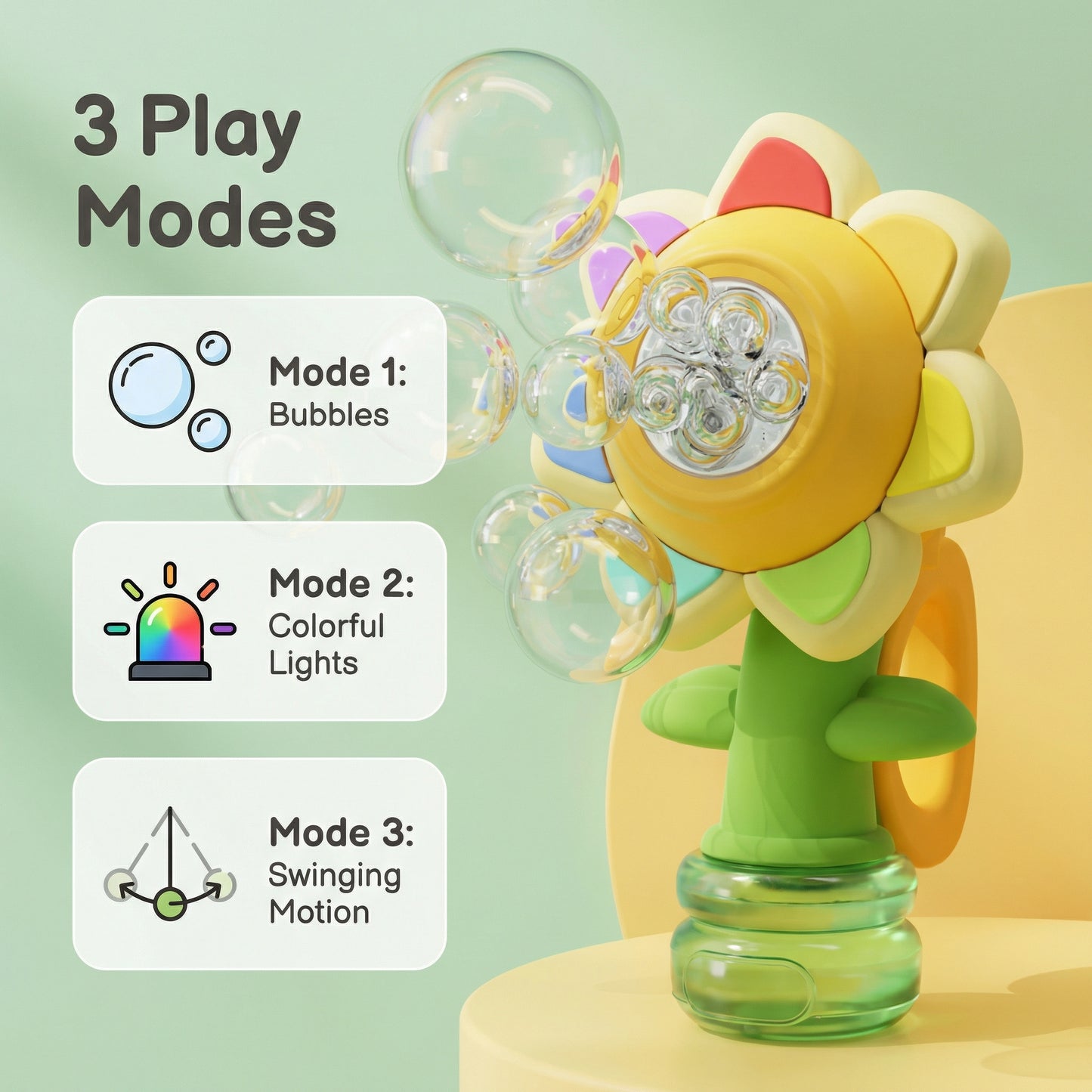 Light Up Sunflower Bubble Machine