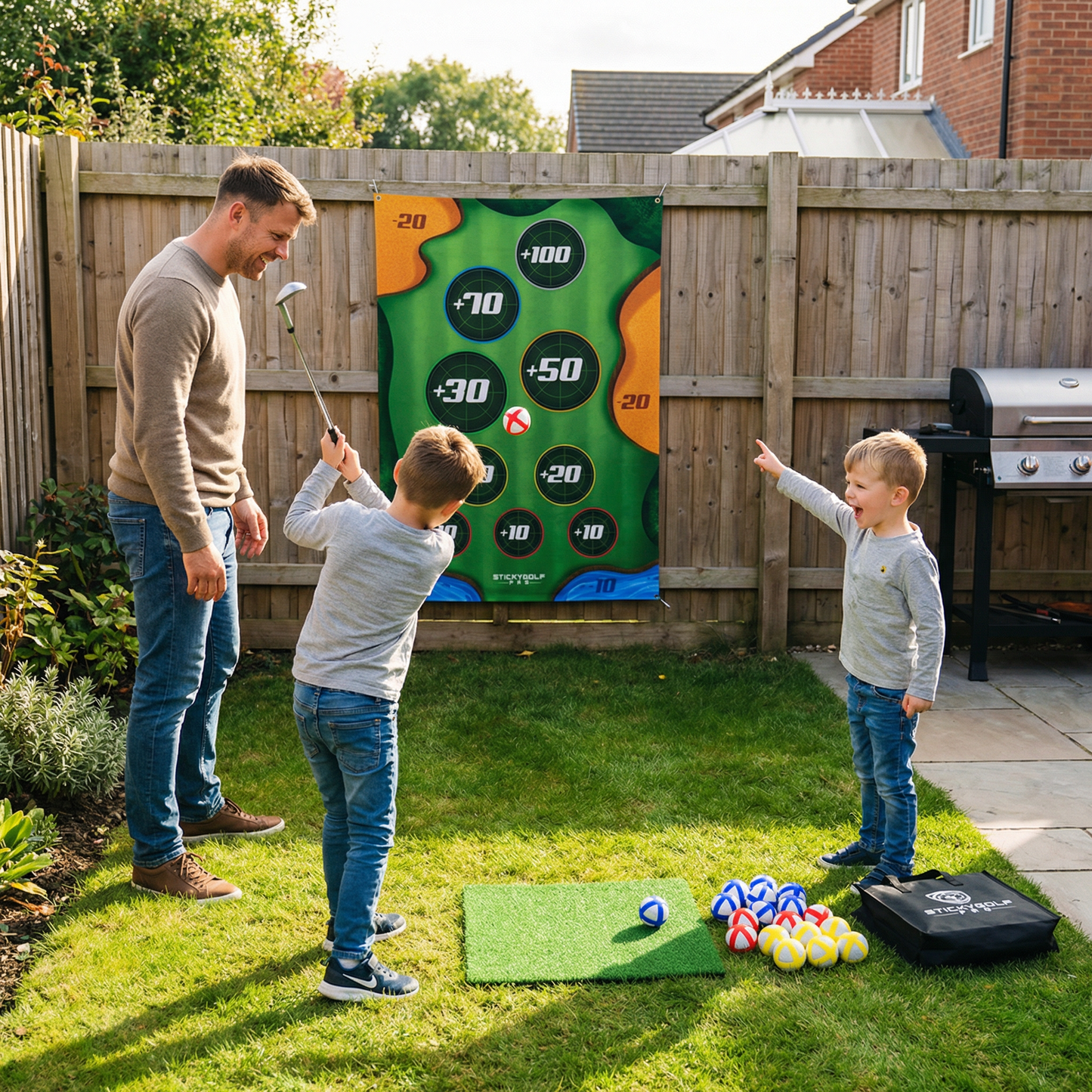 Sticky Golf Target Game Set for Family Fun