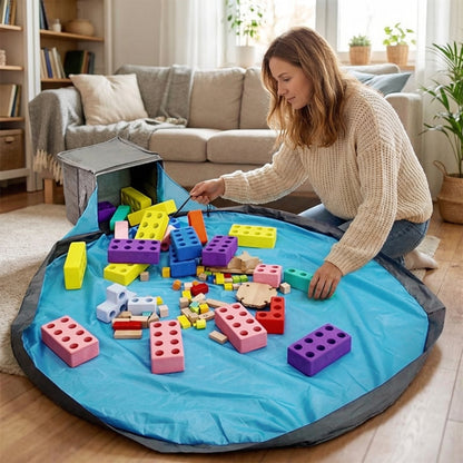 Toy Storage Box with Built In Play Mat