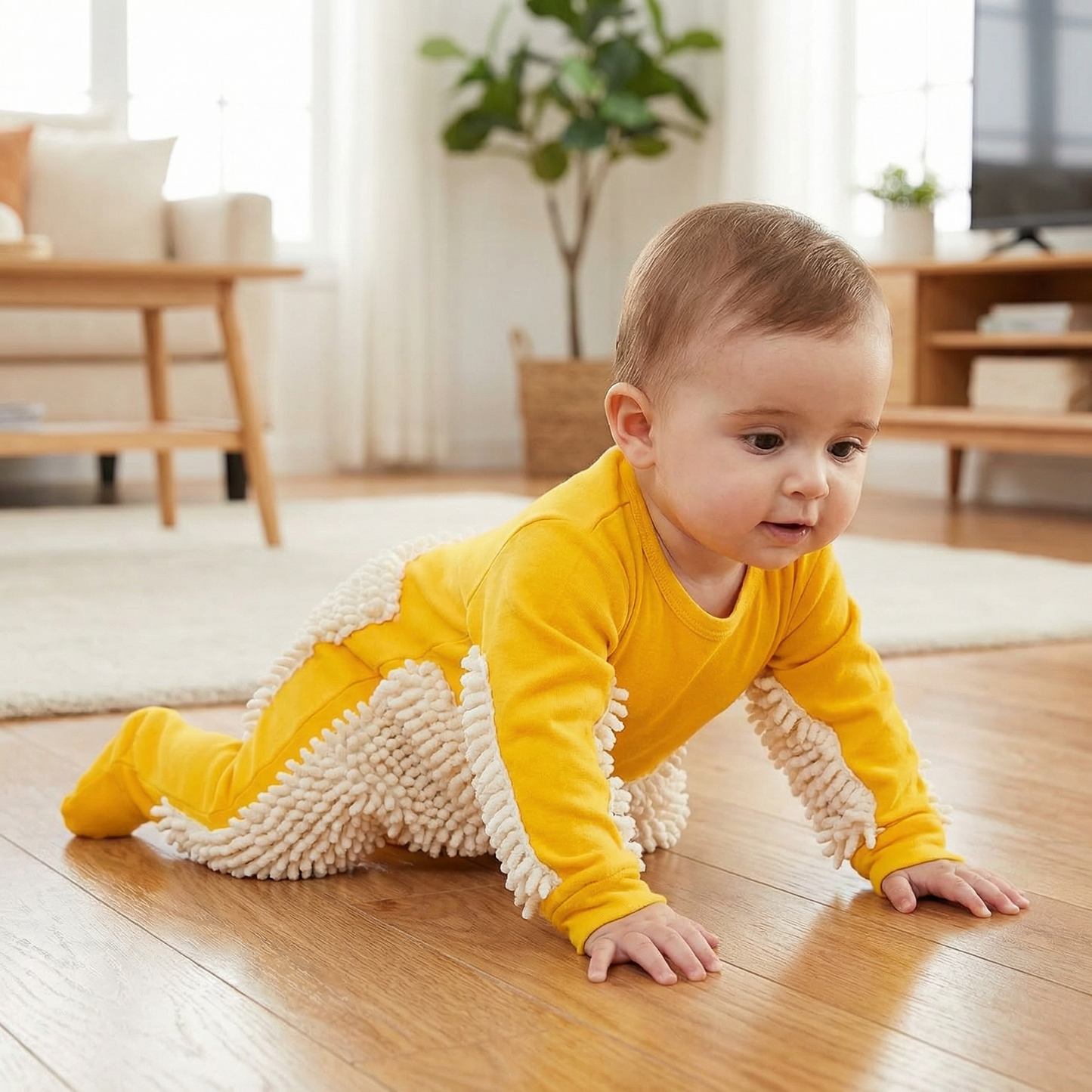 Baby Crawling Mop Suit for Funny Cleaning Play