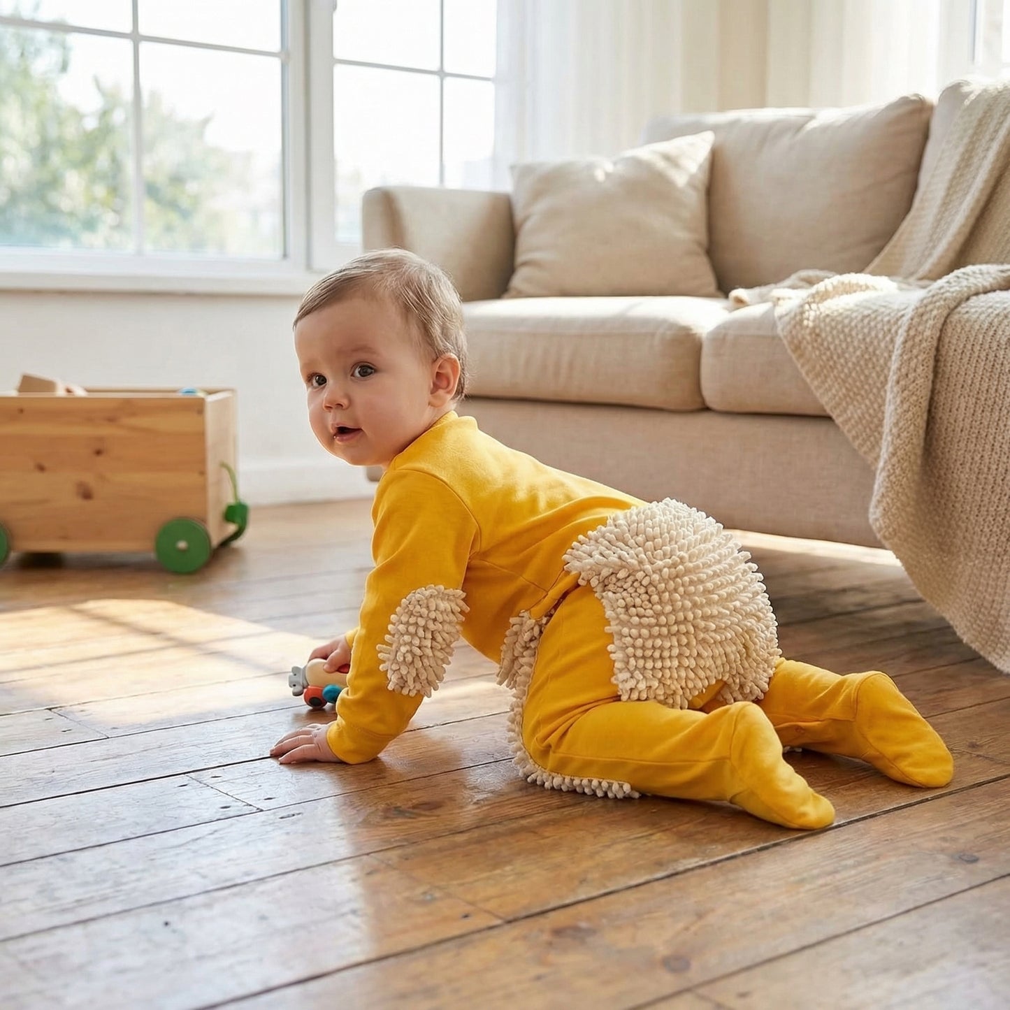 Baby Crawling Mop Suit for Funny Cleaning Play