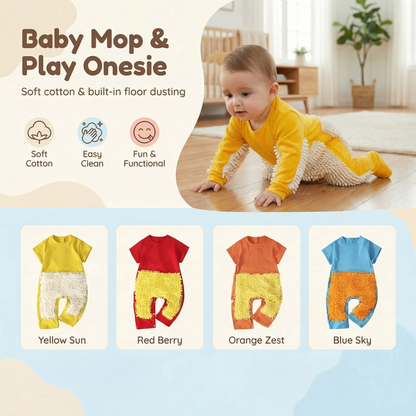 Baby Crawling Mop Suit for Funny Cleaning Play
