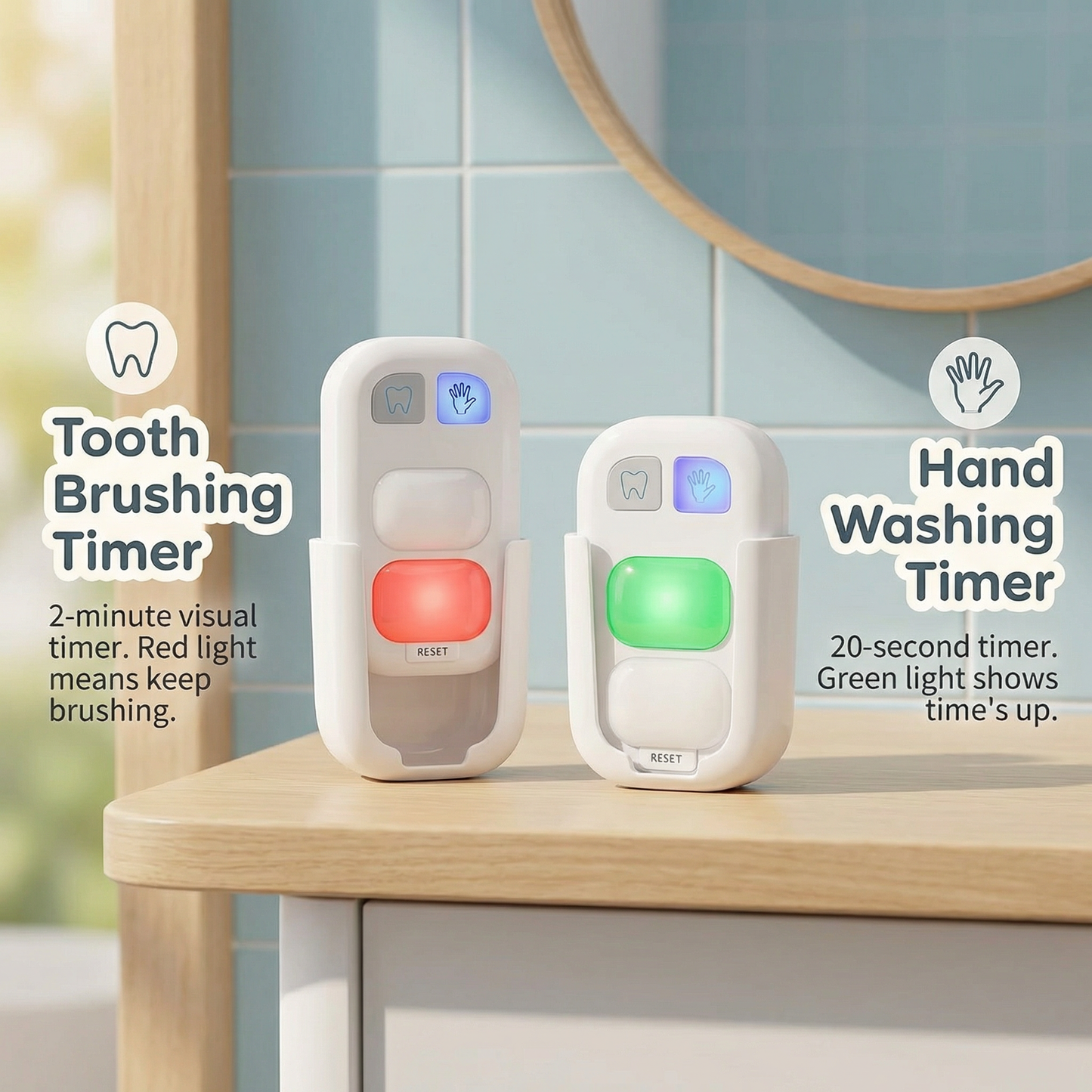 LED Toothbrushing and Handwashing Timer