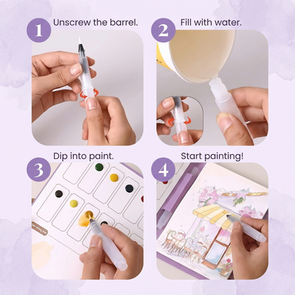 ArtEase™ Watercolour Art Kit with Built In Paint