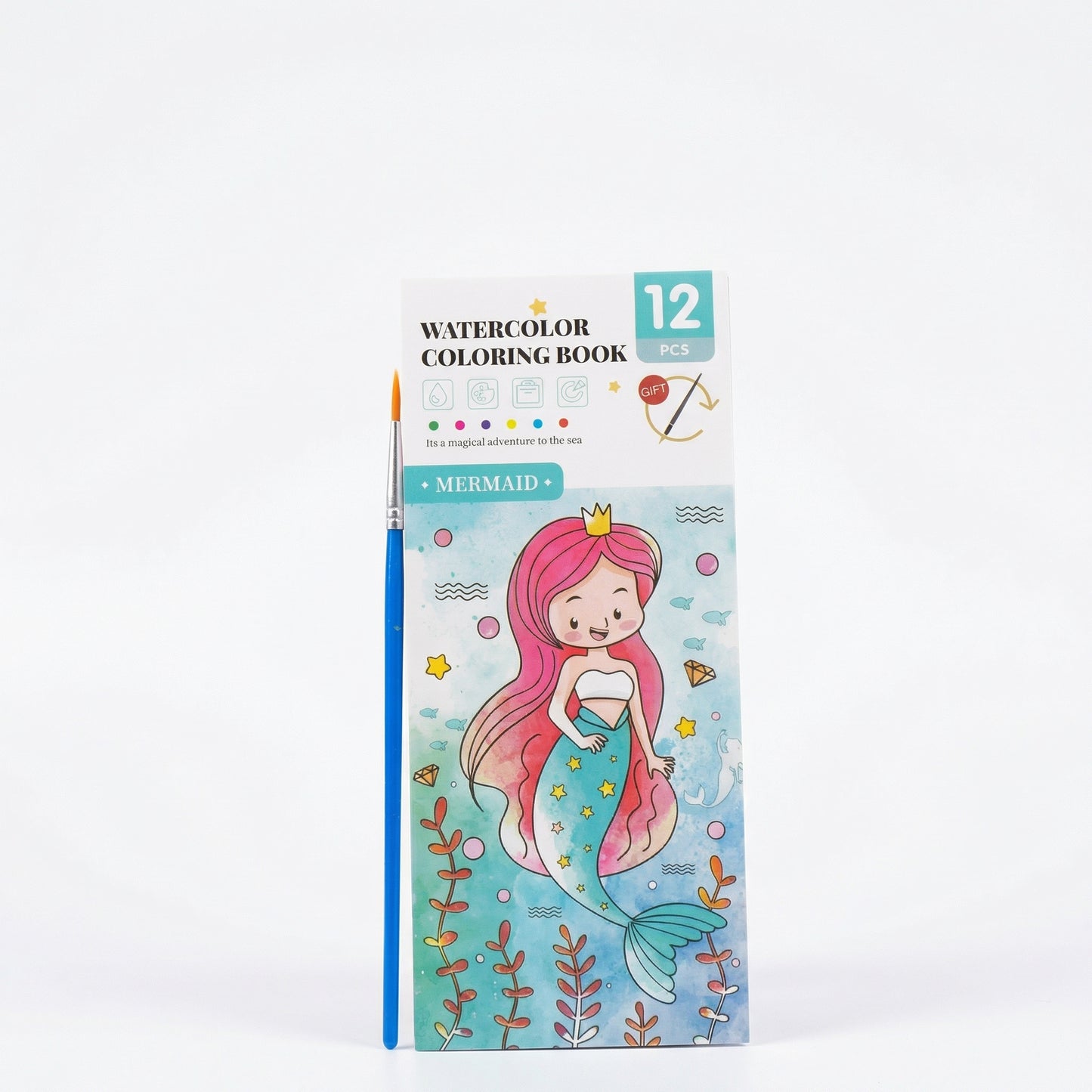 Watercolour Painting Book with Built In Paint