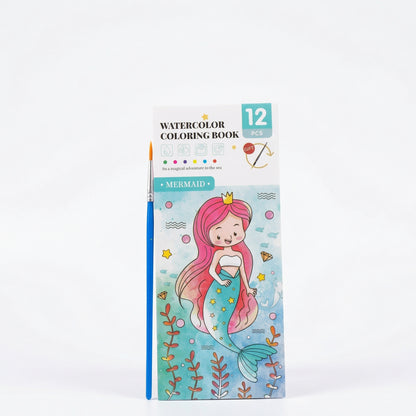 Watercolour Painting Book with Built In Paint