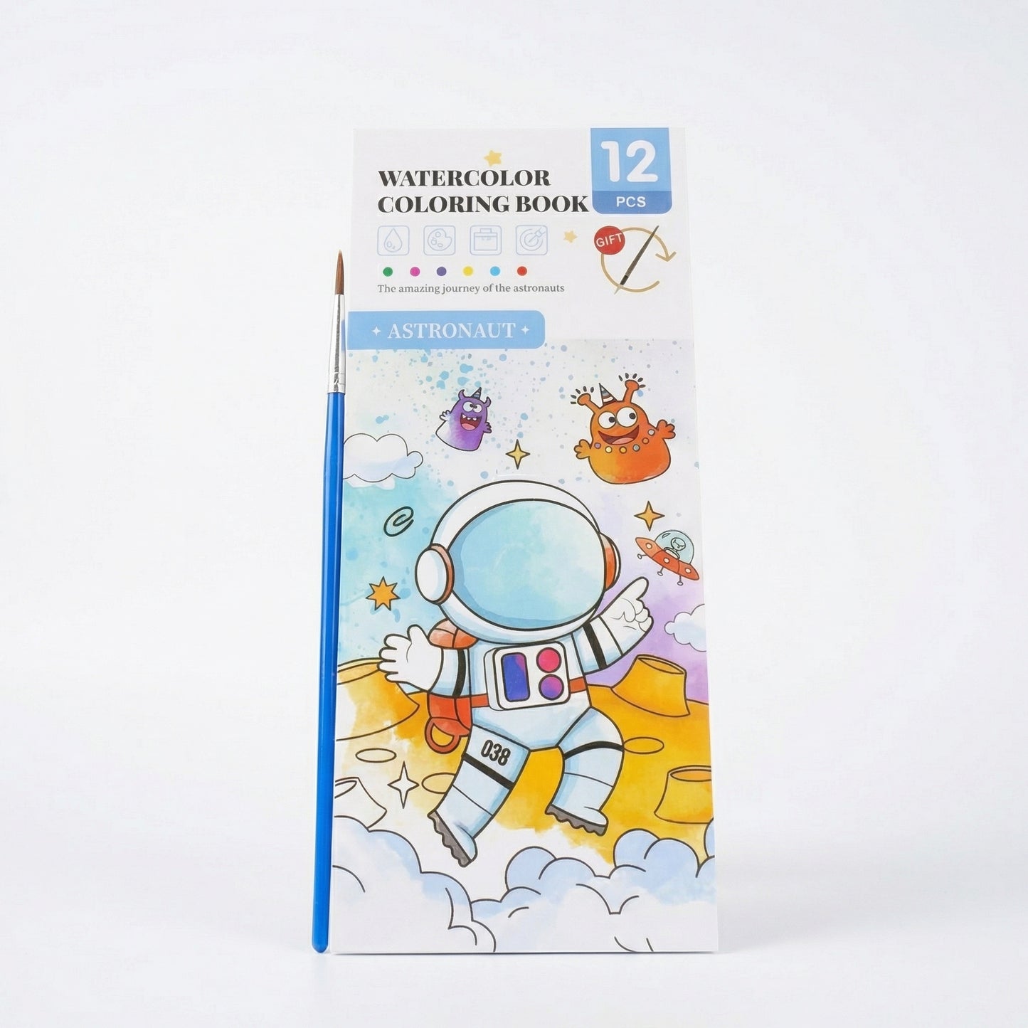 Watercolour Painting Book with Built In Paint