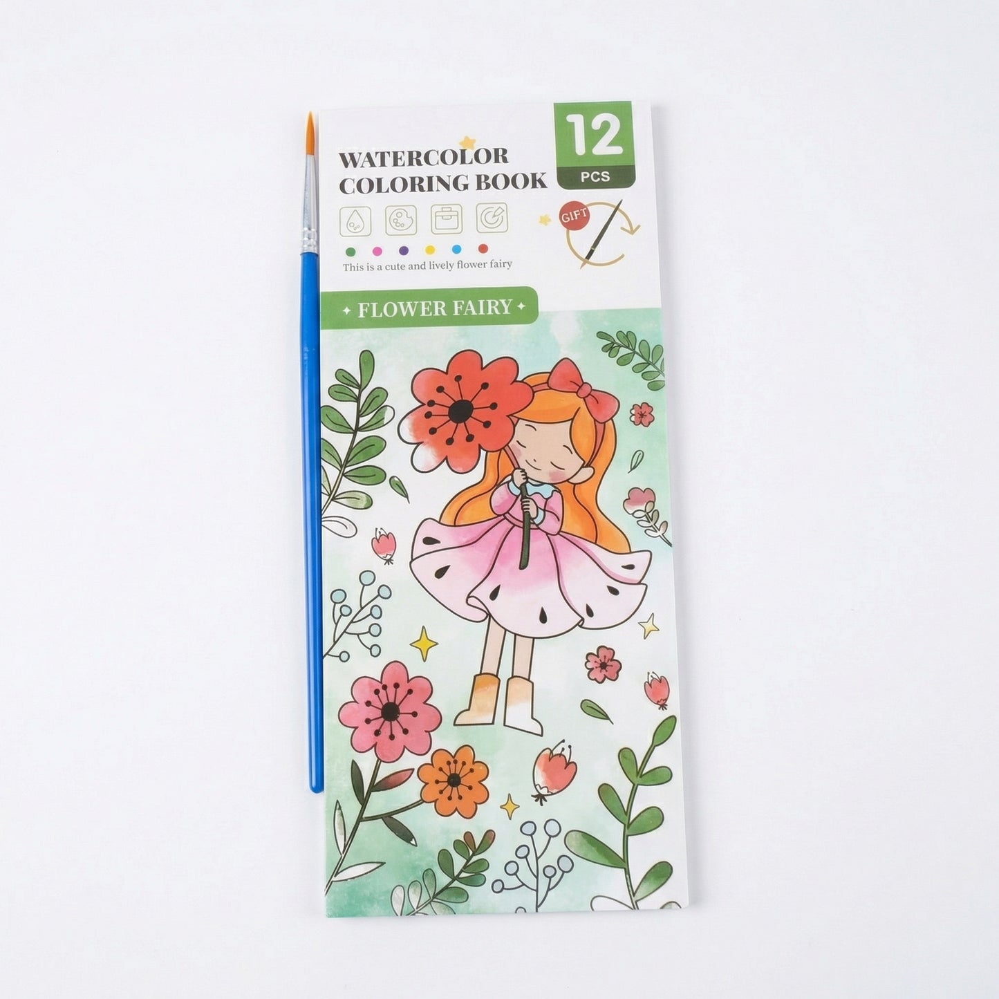 Watercolour Painting Book with Built In Paint