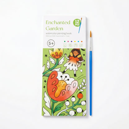 Watercolour Painting Book with Built In Paint