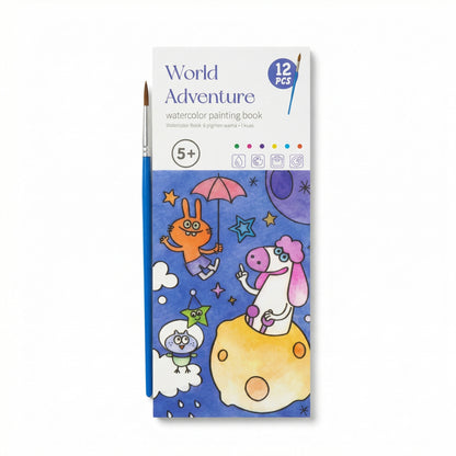 Watercolour Painting Book with Built In Paint