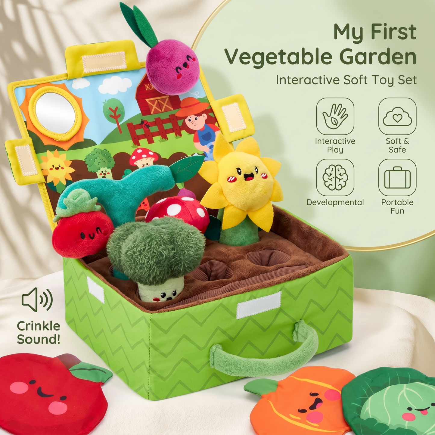 My First Plush Vegetable Garden Set