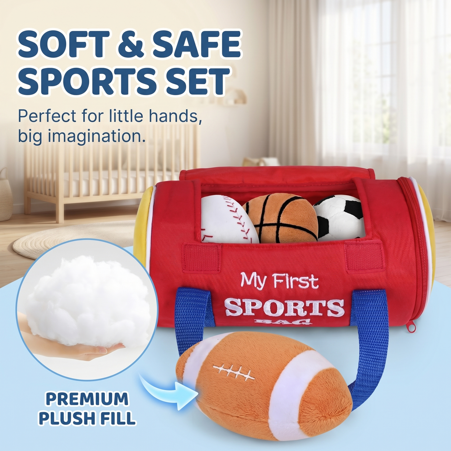 My First Sports Toy Bag Plush Set
