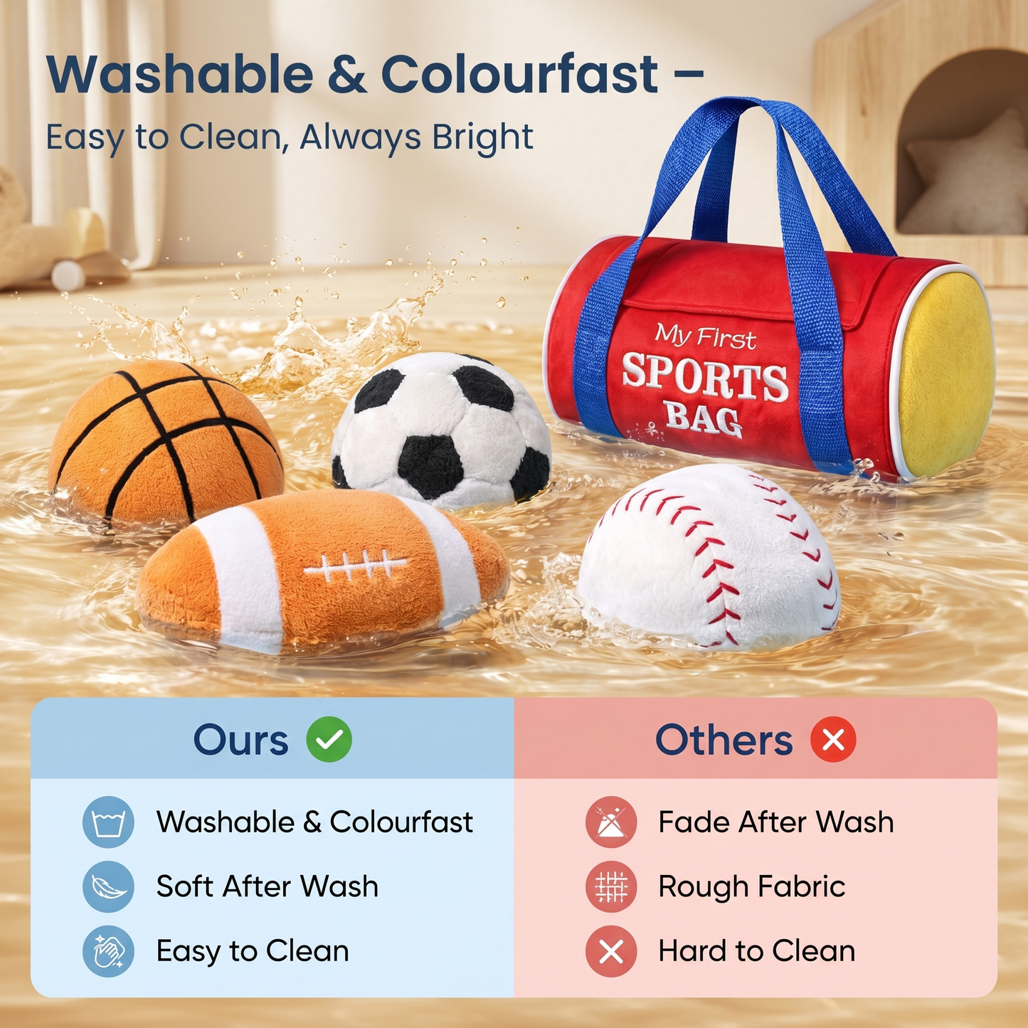 My First Sports Toy Bag Plush Set