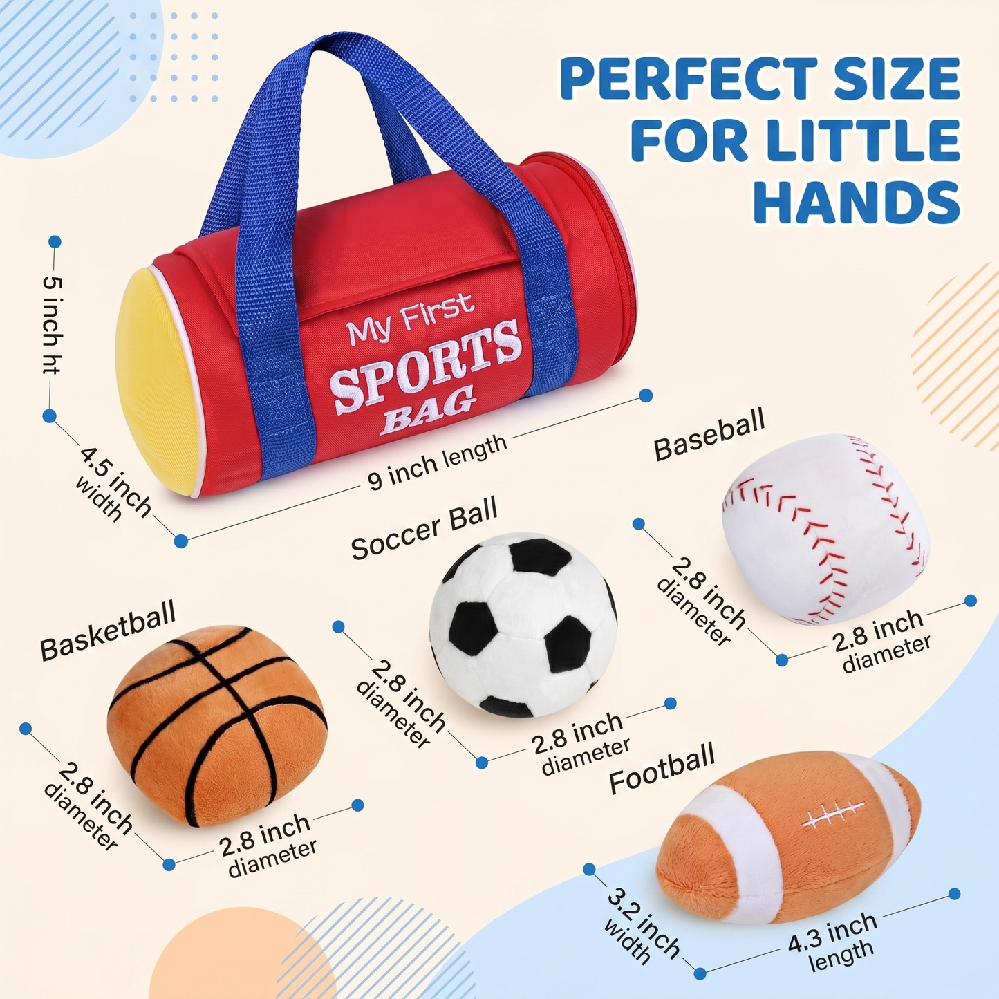 My First Sports Toy Bag Plush Set