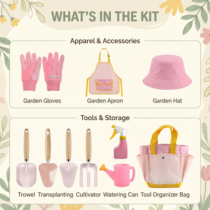 Kids Gardening Tool Set with Bag