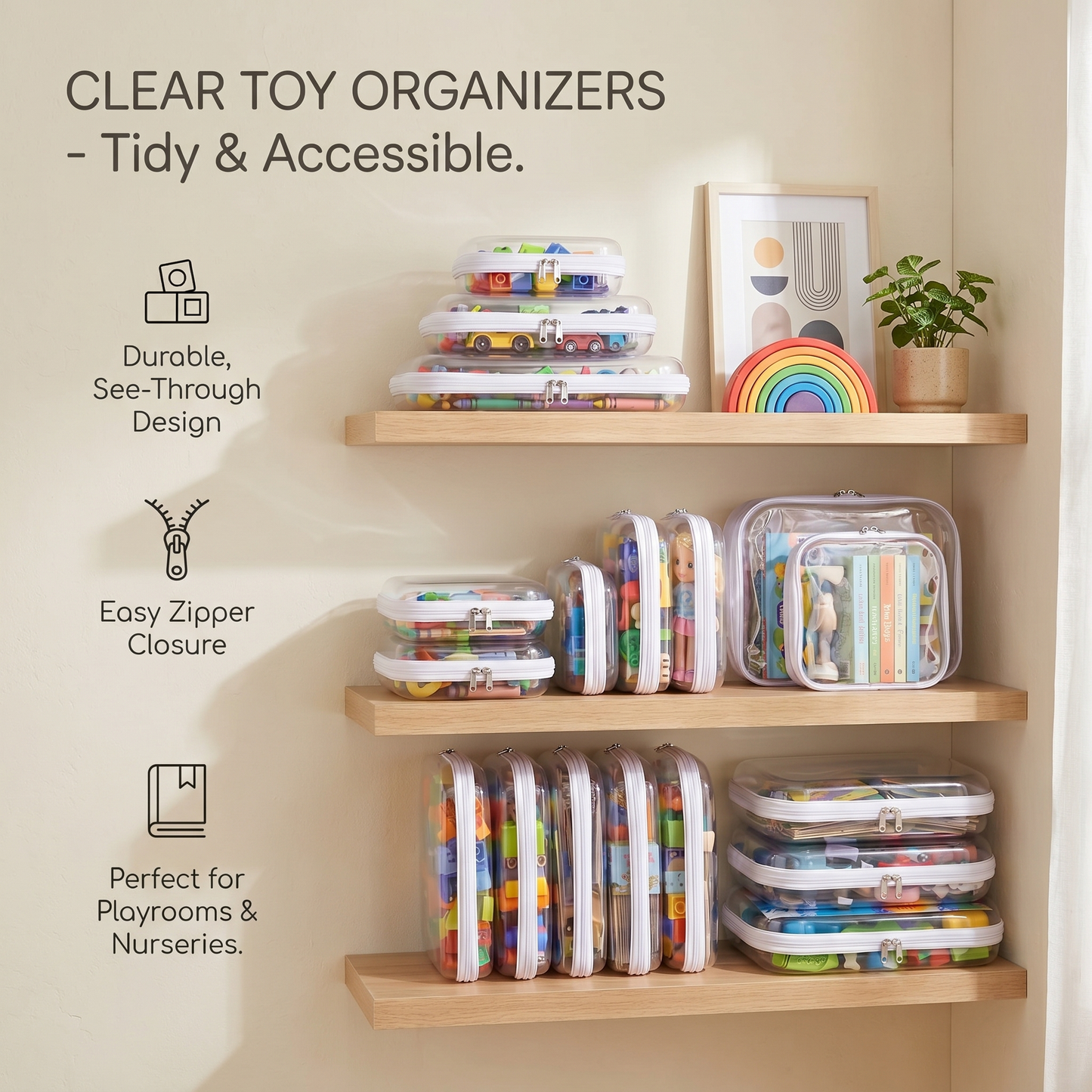 Clear Toy Organiser Pouches