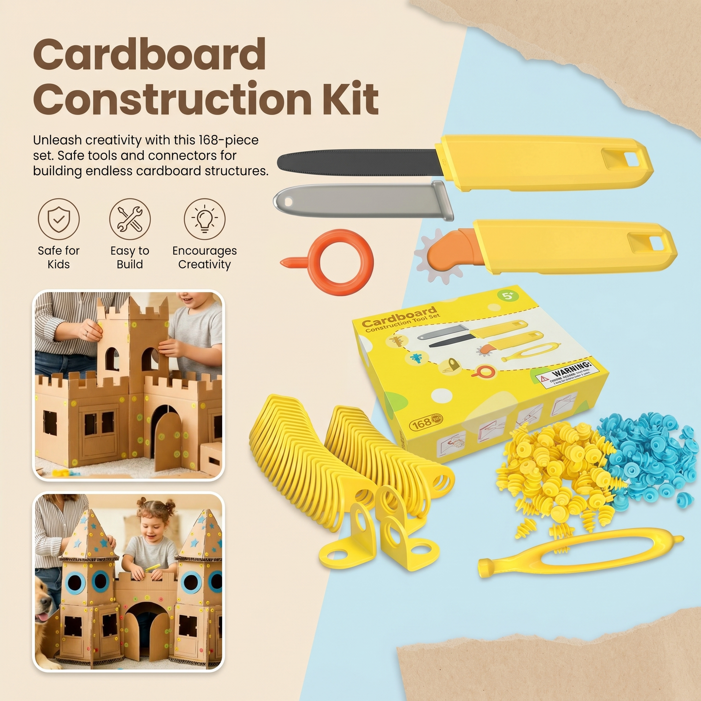 Cardboard Construction Kit for Kids