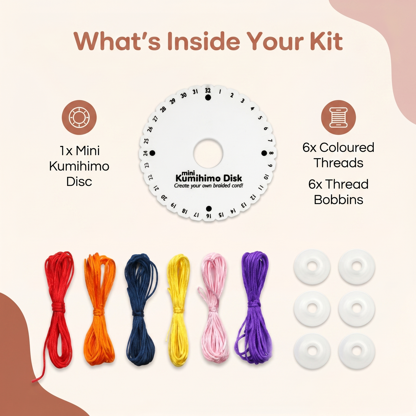 Kumihimo Bracelet DIY Kit for Kids