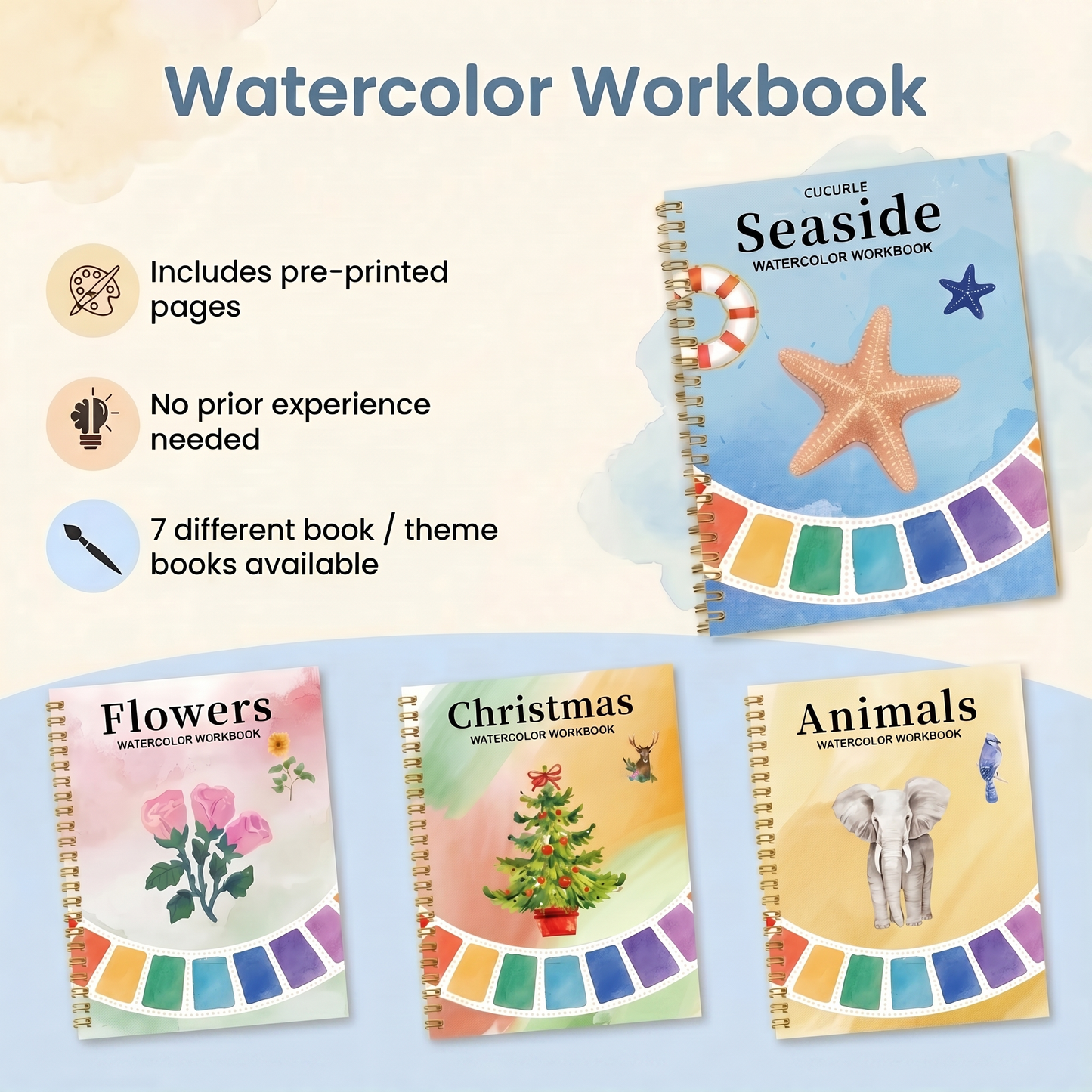 Calm & Create Guided Watercolour Book