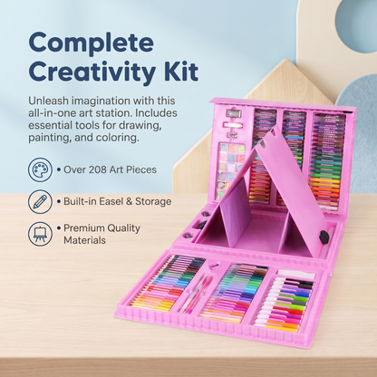 All In One Kids Creative Art Set (208 Pieces)