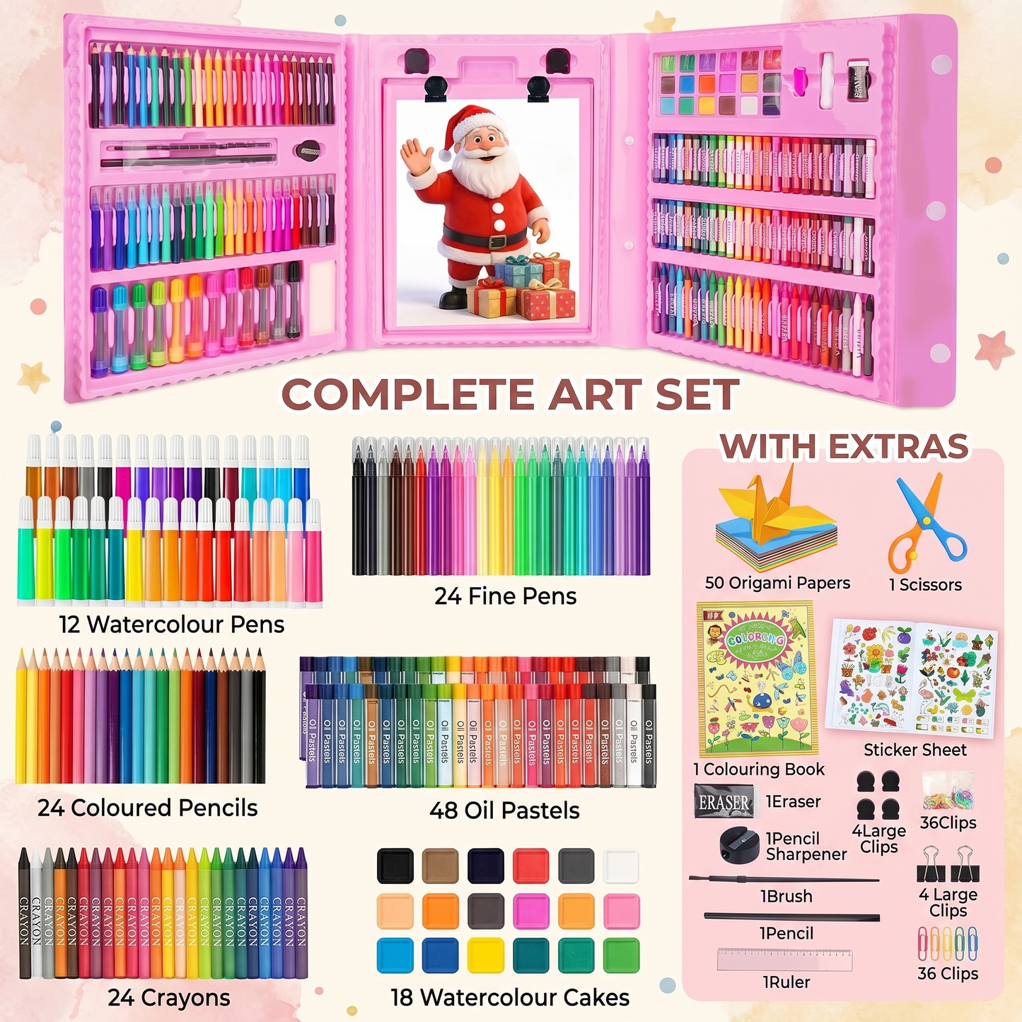 All In One Kids Creative Art Set (208 Pieces)