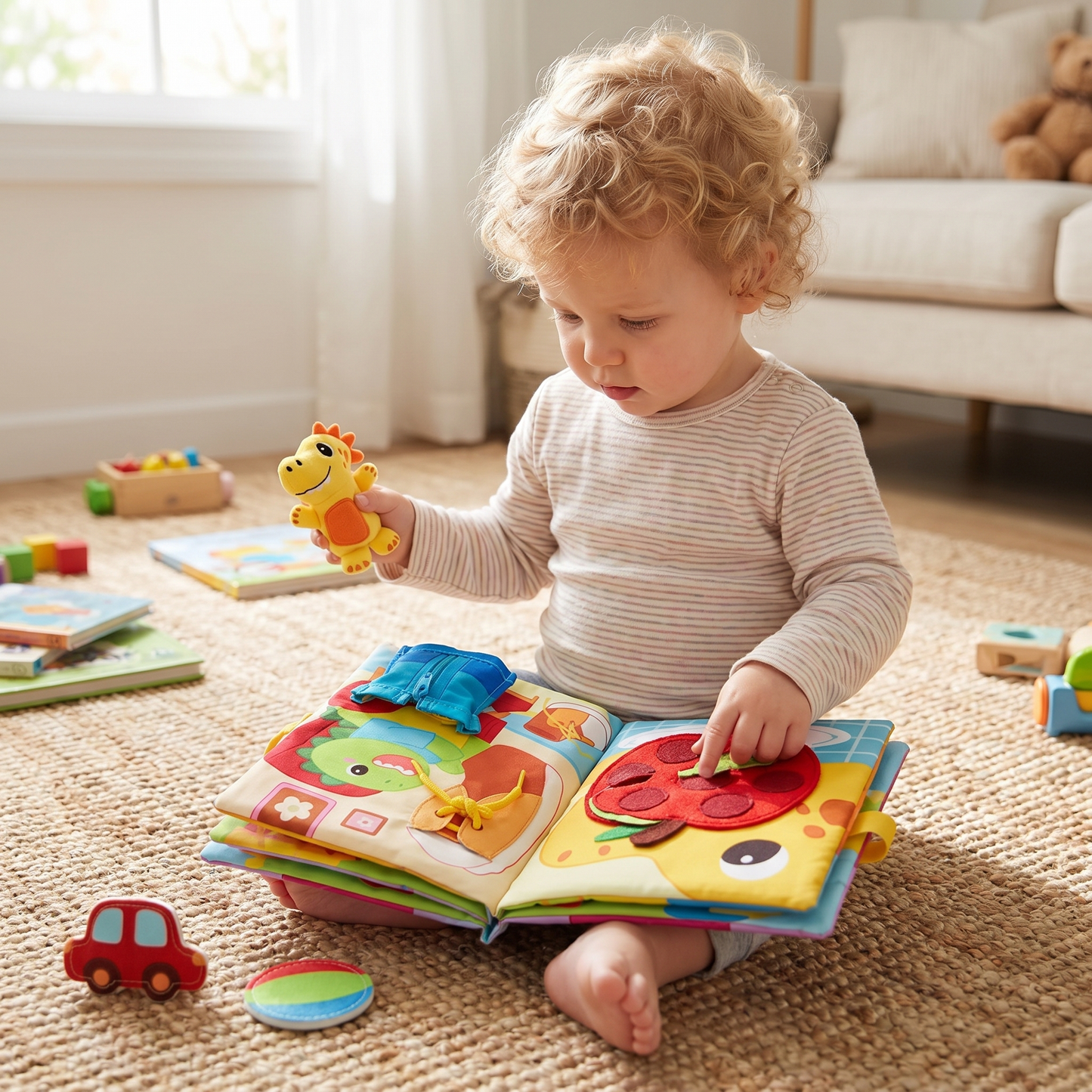 Soft Dinosaur Adventure Book for Toddlers