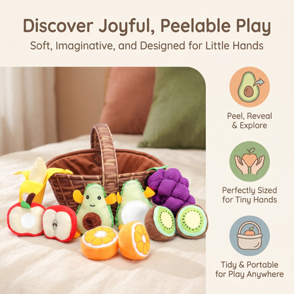 Fruit Friends Plush Activity Basket