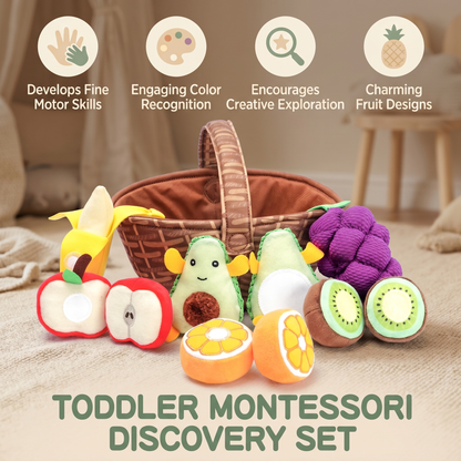 Fruit Friends Plush Activity Basket