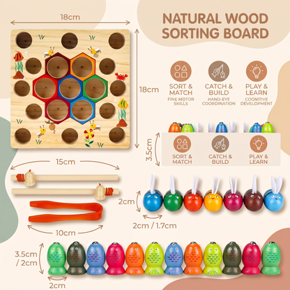 Wooden Magnetic Fishing Learning Toy