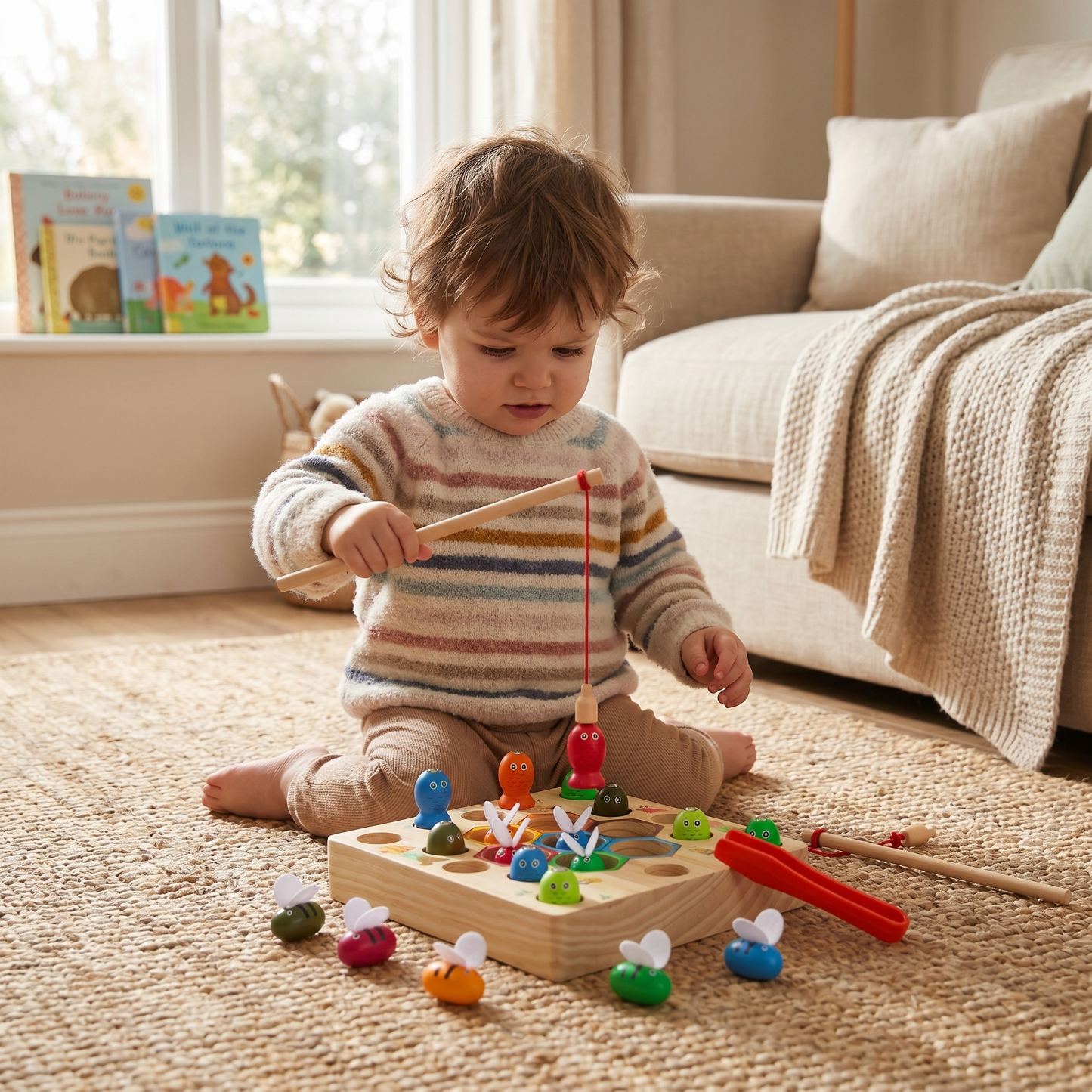 Wooden Magnetic Fishing Learning Toy