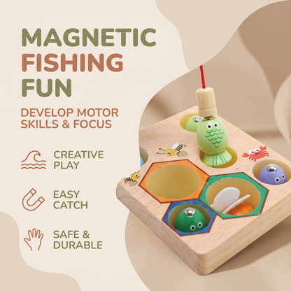 Wooden Magnetic Fishing Learning Toy