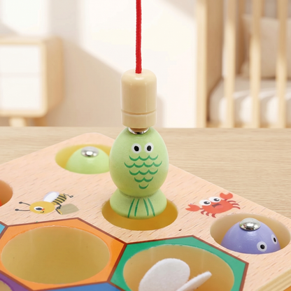 Wooden Magnetic Fishing Learning Toy