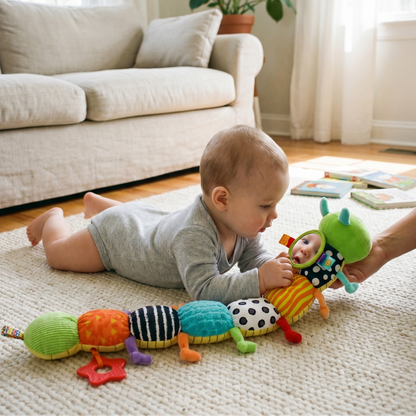 Soft Sensory Caterpillar Toy for Babies