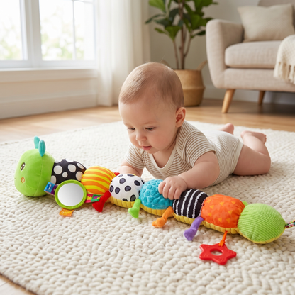 Soft Sensory Caterpillar Toy for Babies