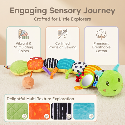 Soft Sensory Caterpillar Toy for Babies