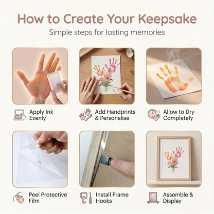 Personalised Handprint Flower Bouquet Art Set