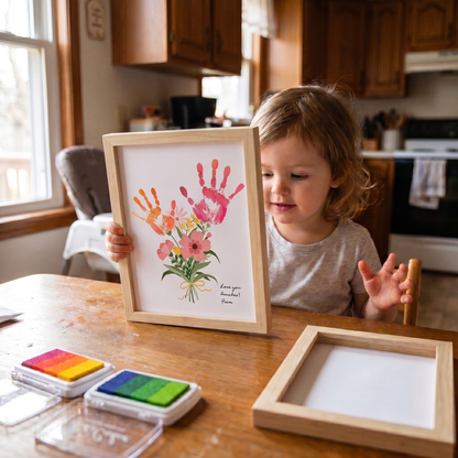 Personalised Handprint Flower Bouquet Art Set