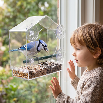 Clear Bird Watching Window Feeder