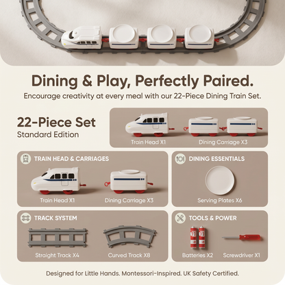 Interactive Table Food Train for Shared Dining