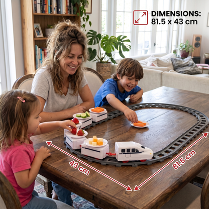 Interactive Table Food Train for Shared Dining