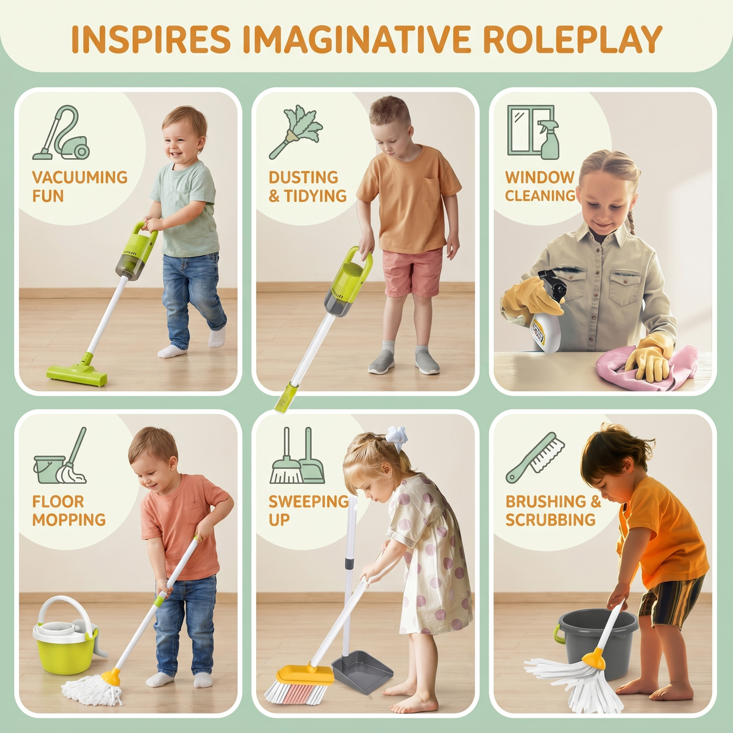 Kids Interactive Cleaning Play Set