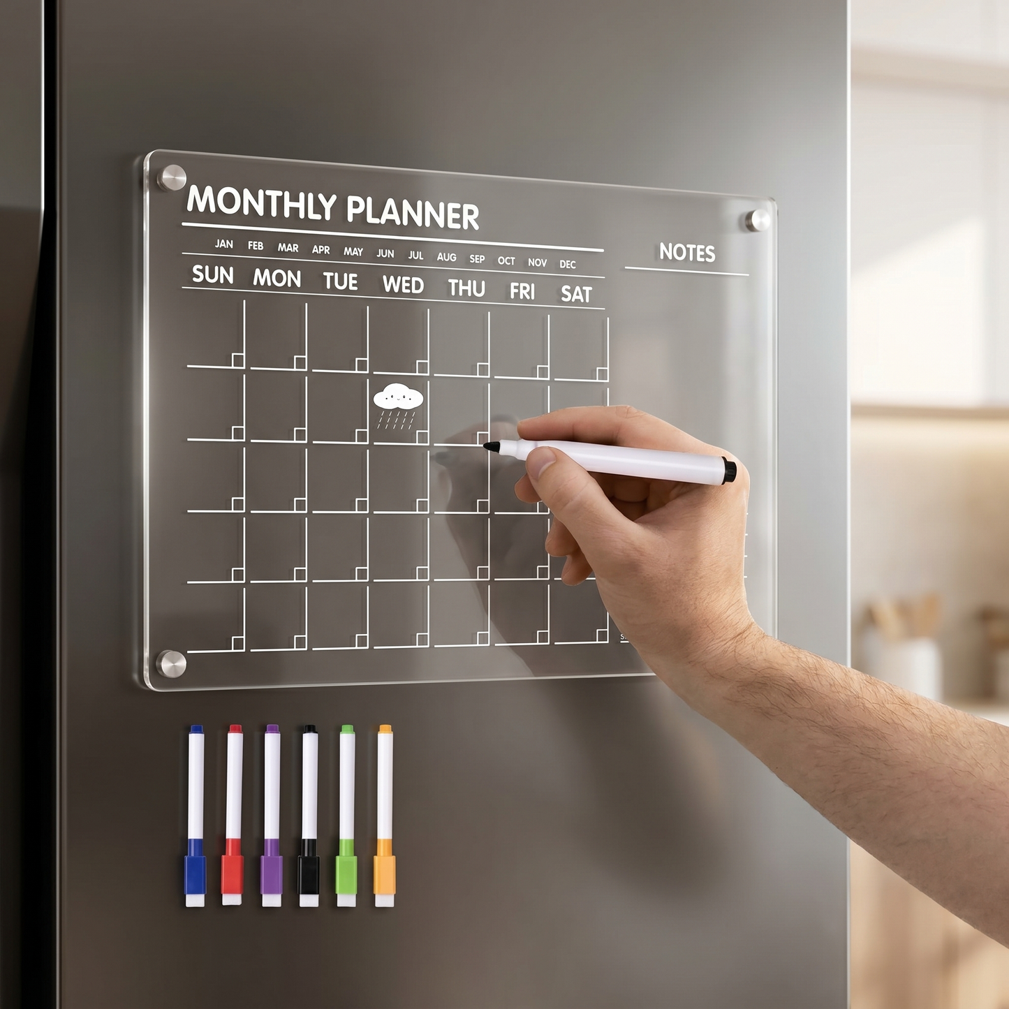 Magnetic Family Fridge Calendar Planner