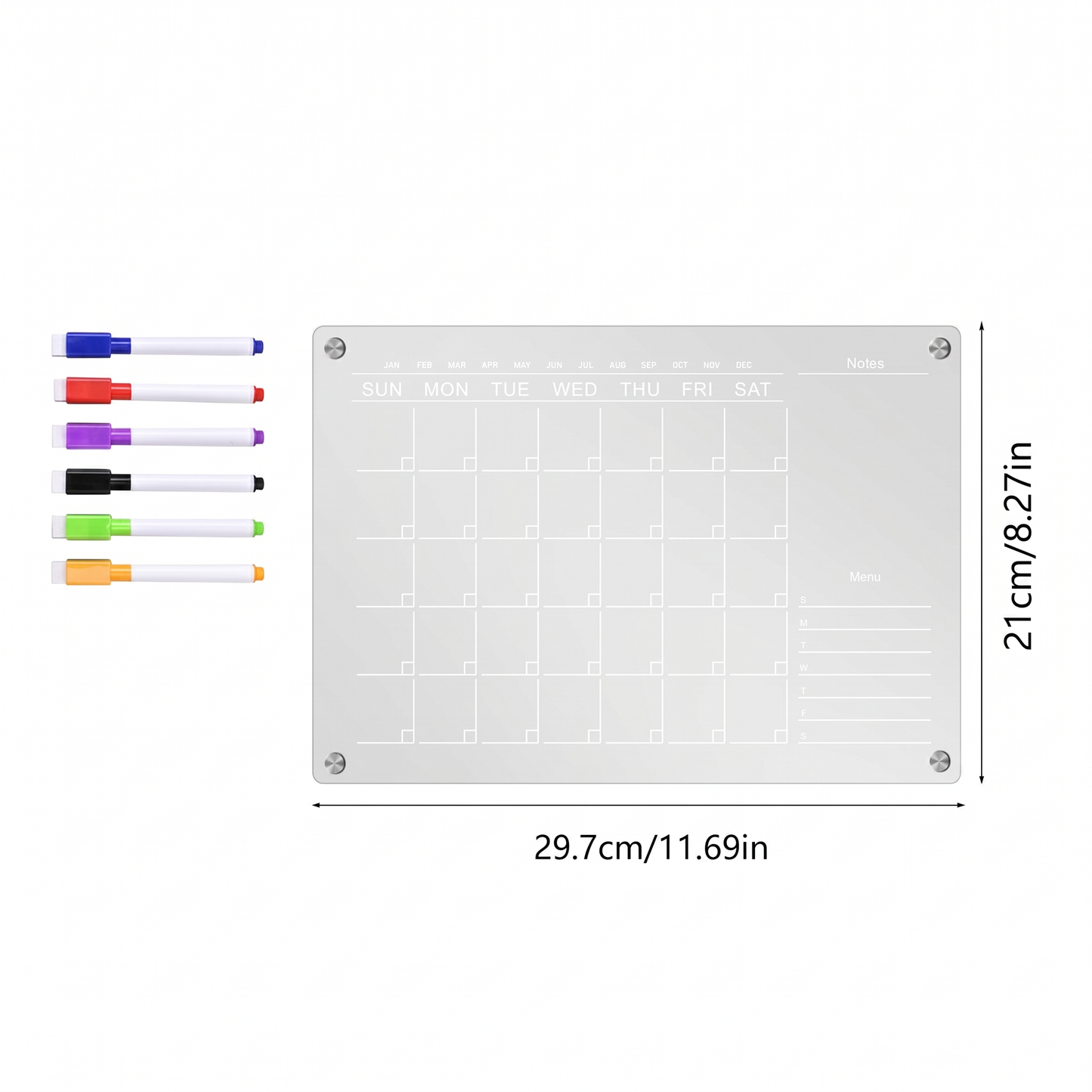 Magnetic Family Fridge Calendar Planner